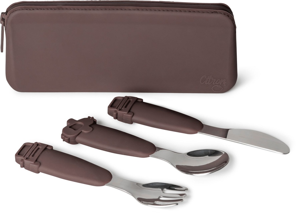 Citron 2023 Silicone Cutlery Set with Pouch Plum Vehicles