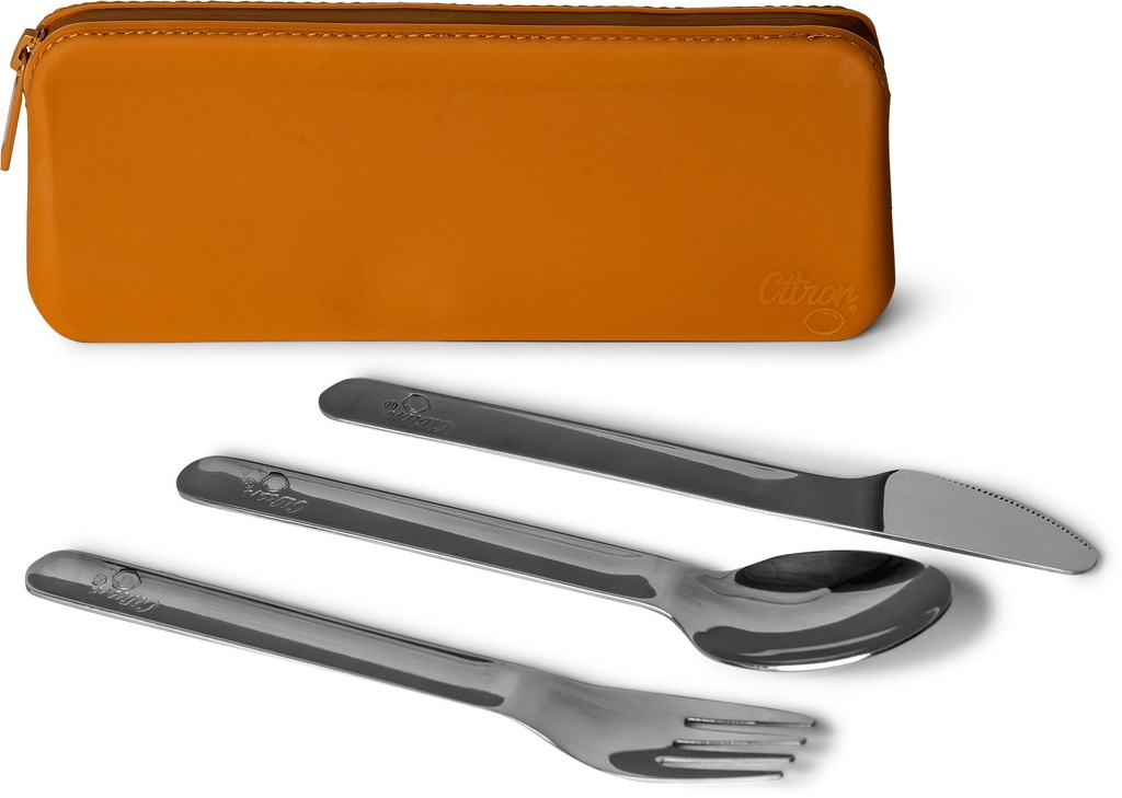 Citron 2023 SS Cutlery with Pouch Caramel