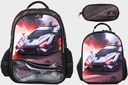 Backpack Premium Speed Car 18" Lunch Bag & Pencil Case Set GB5238