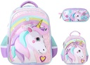 Backpack Unicorn 3D 17" With Lunch Bag & Pencil Case GB3902