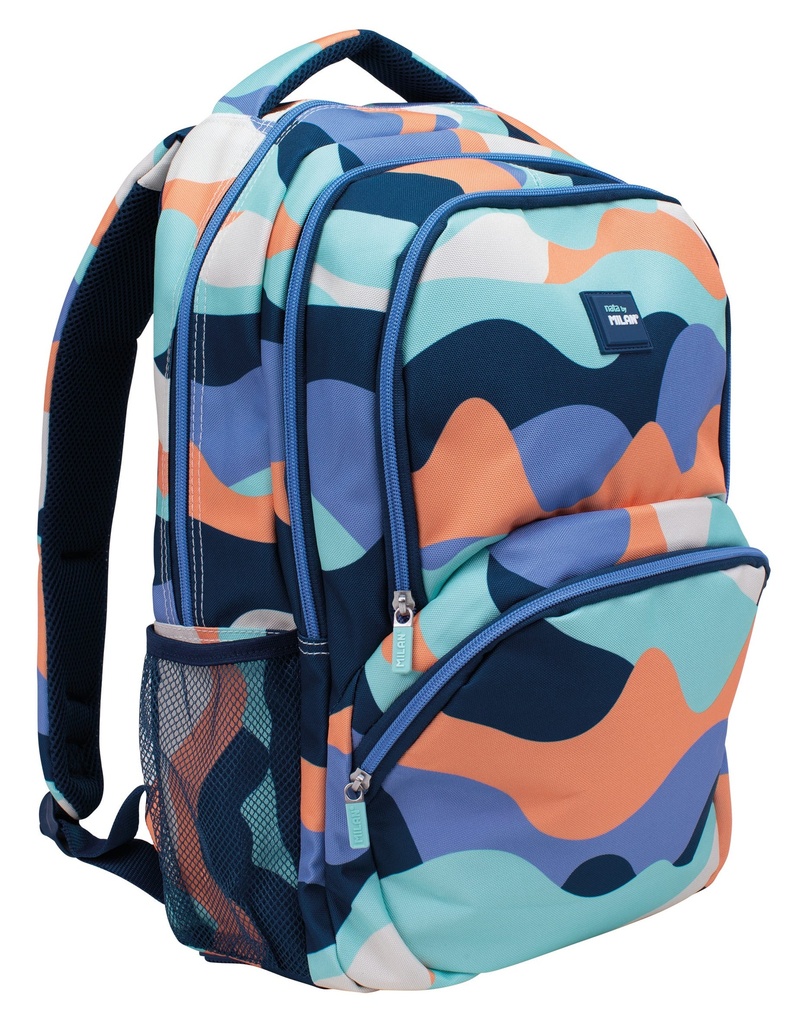 Backpack Double Side, Multi Comp, 4 Zip 25L Fun