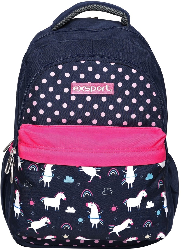 Backpack 2 Multiple Compartment 15in, Kids Pattern-Exsport