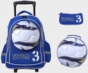Trolly Backpack Soccer3 18" With Lunch Bag, Pencil Case Set GB5252T
