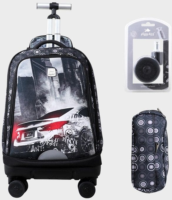 Trolly Backpack With Removable Wheels 19" GB3937T Assorted Design