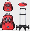 Trolly 3 Wheels Backpack Multi Comp Spider Power 17" & L.Bag, P.Case Set GB5177TB/TT Black