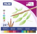 Color Pencil Set Of 24, With Thick Lead, Ã˜ 3.5 Mm, Metal Box