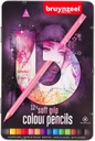 Bruynzeel Soft grip color pencil tin light | 12 colors