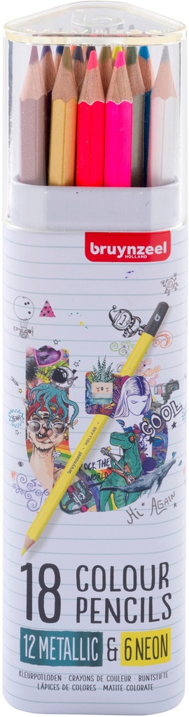 BZL COL.PENC.METALLIC+NEON 18#