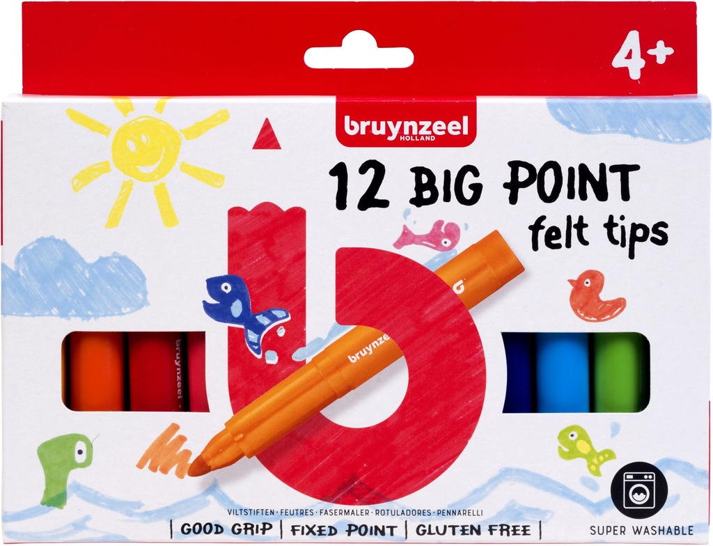 Bzl Felt Tips Big Point Set 12