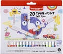 Bzl Felt Tips Twin Pnt Set 20