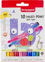 Bruynzeel Multi point felt tip set | 10 colors
