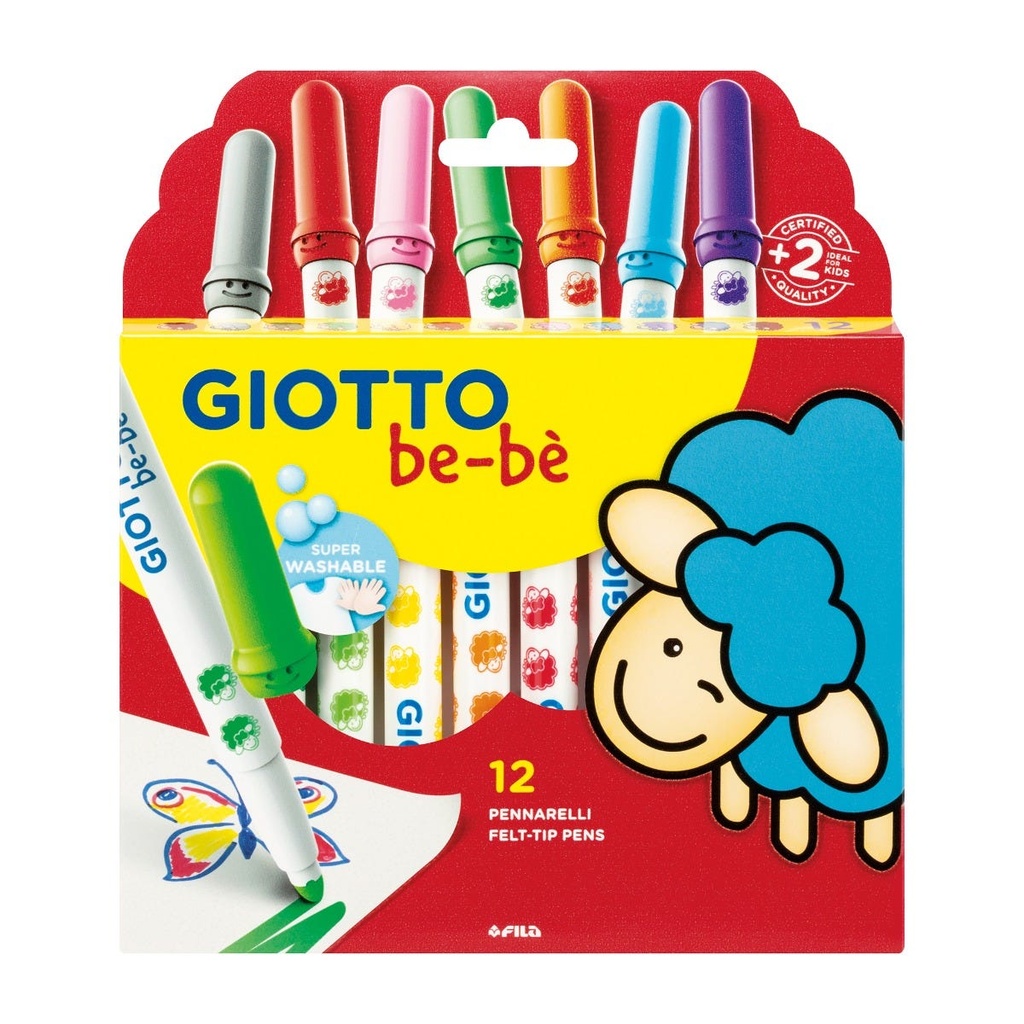 Felt tip Marker, Jambo, Set of 12, Giotto be-bè