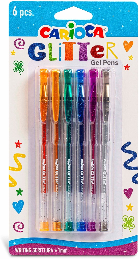 Glitter Gel Pen Set Of 6Pcs