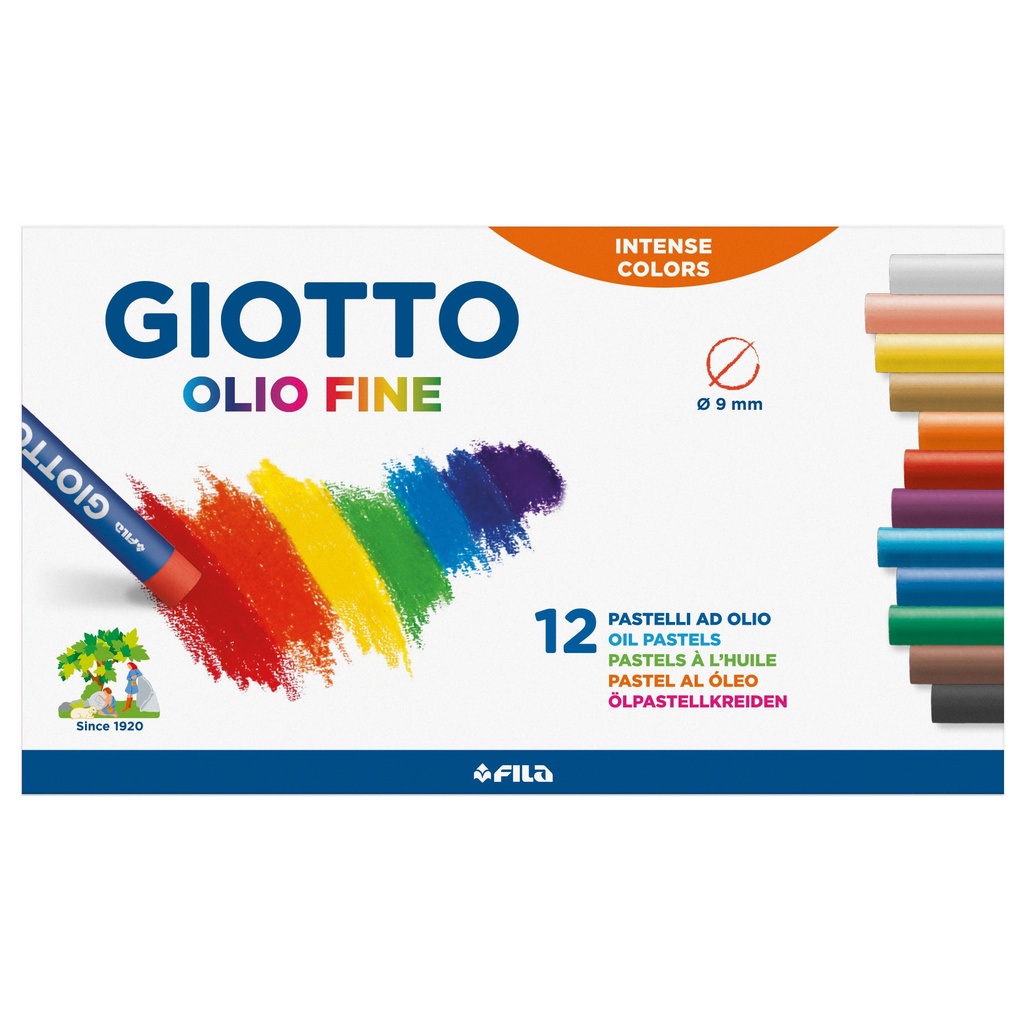 Oil Pastel, Set of 12 pcs, Giotto Olio Fine