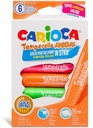 Tempera Stick, Set Of 6 Neon Color, Carioca Temperello