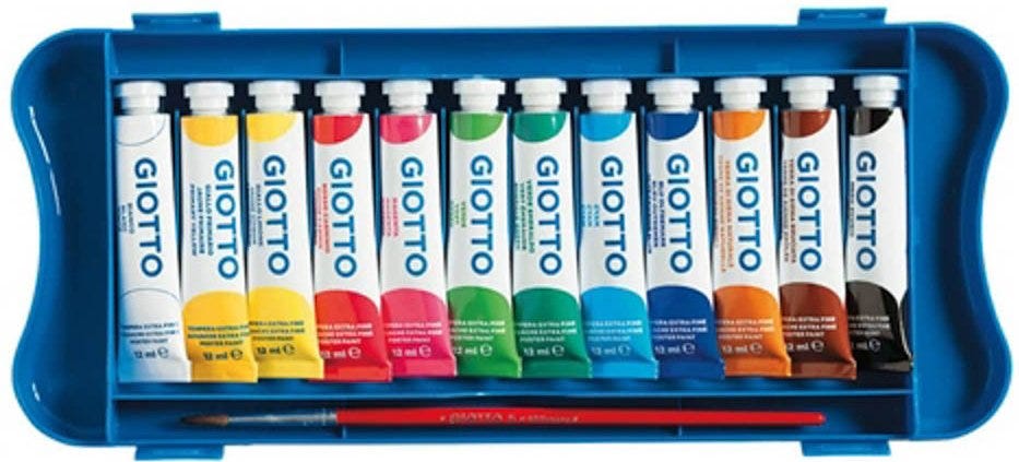 Tempera Tube, Set of 12x12ml Giotto