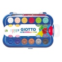 Watercolor Blocks Mini 23 mm, 24 Colour Set 23mm + 1 brush - Giotto