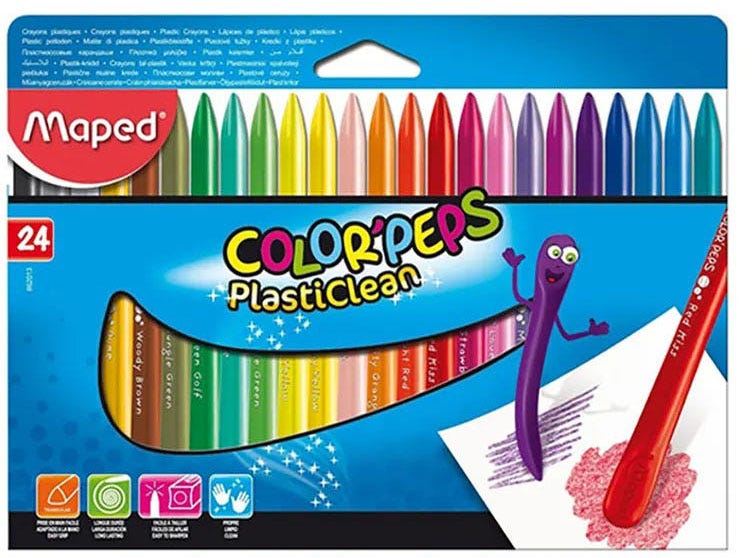 Color Peps PlastiClean Crayon 24 Color