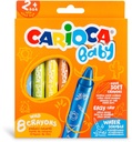 Crayons Set of 8Pcs, Watersoluble, Wild 2+Bo, Carioca