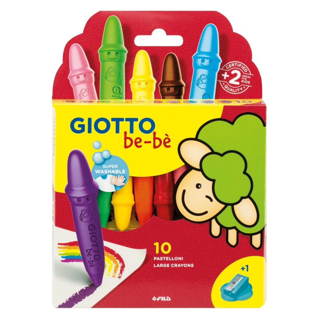 Box 10 Wax Crayons Giotto Bebe