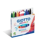 Wax Crayons Maxi, Set 12 pcs, Giotto Cera Maxi