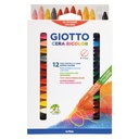 Wax Crayons Double Side, Set 12 pcs, Giotto Cera Bicolor