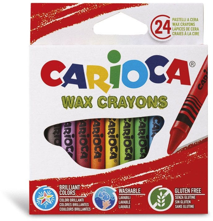CARIOCA Wax Crayons 24pcs