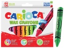 Carioca Maxi Wax Crayons 12Pcs-42369