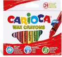 Carioca Maxi Wax Crayons 24Pcs