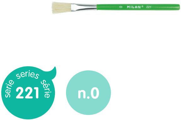 Brushes Flat, Thick For Glue & Poster Paint, Chungking Bristle, Series 221