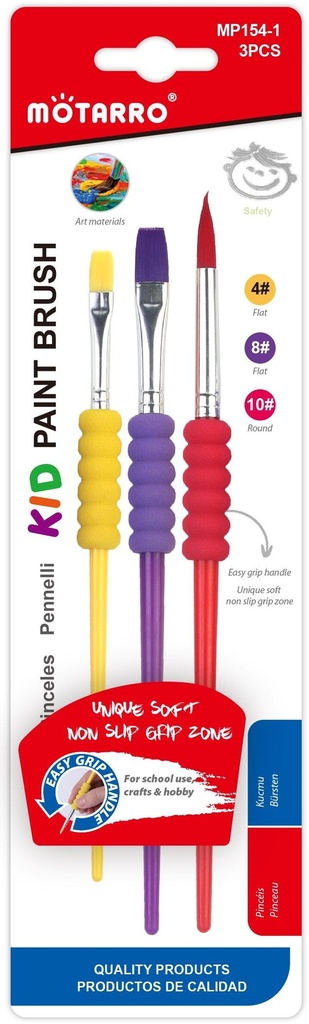 Brush Paint For Kids Set 3Pcs