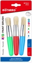 Brush Paint Pole Pig Thick rounded Set of 3Pcs