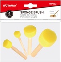 Sponge Brush Set of 4pcs - Rounded Shape