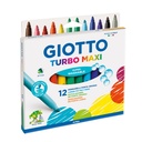 Felt Tip Marker Jumbo, Set of 12 pcs, Giotto Turbo Maxi