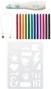 Tool - Wr - Marker Airbrush - Airbrush, Stencil<Comma> Usb Charging Cord And 12 Markers (15 Piece)