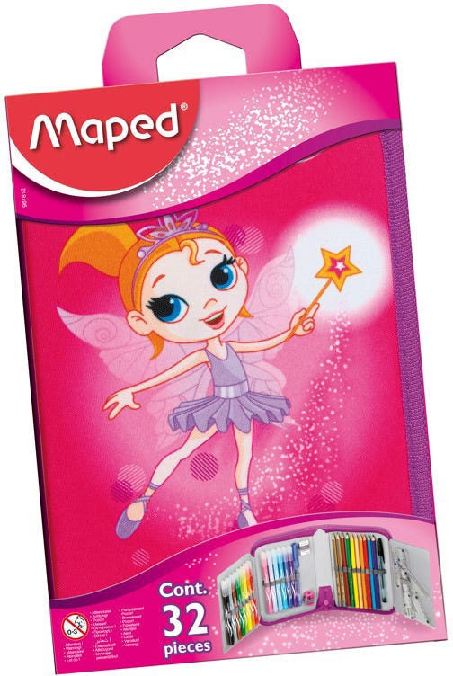Pencil Case School Tatoo Fairy Maped