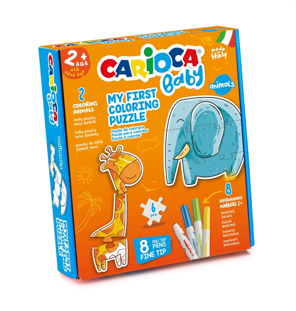 Coloring Puzzle Set, Animals, Carioca