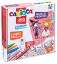 Coloring Puzzle Magical Princess Set + 12 Felt Tip Pens Set, Carioca