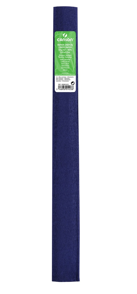 Rl Standard Crepe Paper Canson 50X250Cm 30GSM 50% Ultramarine 13