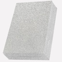 Glitter Eva Foam A3 W Glue #3 Silver Packet of 10pcs