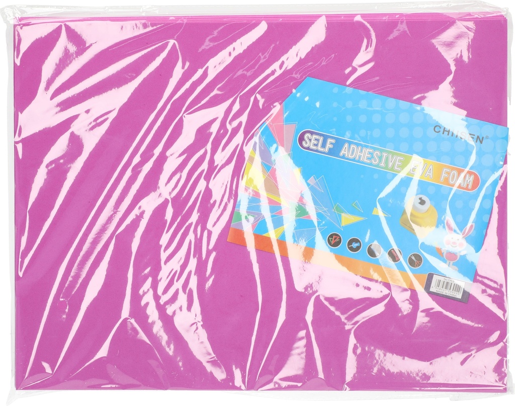 Glitter Eva Foam A3 W Glue #12 Purple Packet of 10pcs