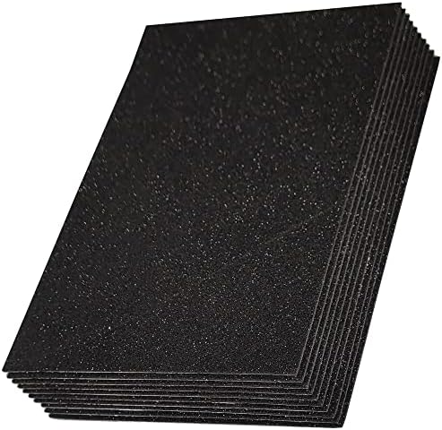 Glitter Eva Foam A3 W Glue #14 Black Packet of 10pcs
