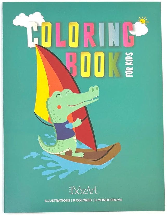 Bozart Crocodile Coloring Bk 100g 16p. 21x28cm