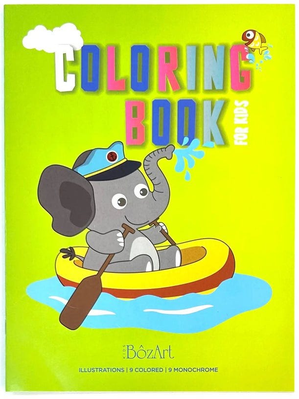 Bozart Elephant Coloring Bk 100g 16p. 21x28cm