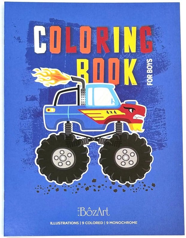 Bozart MonsterTruck Coloring Bk 100g 16p. 21x28cm