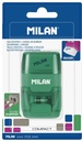Blister pack eraser with pencil sharpener COMPACT