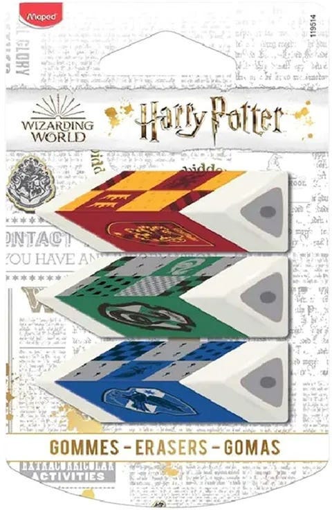 Eraser Pyramid HARRY POTTER Bls=3Pcs