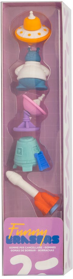 Space Set Of 5 Erasers