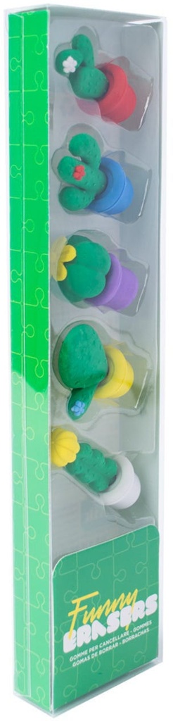 Set 5 Erasers Cactus
