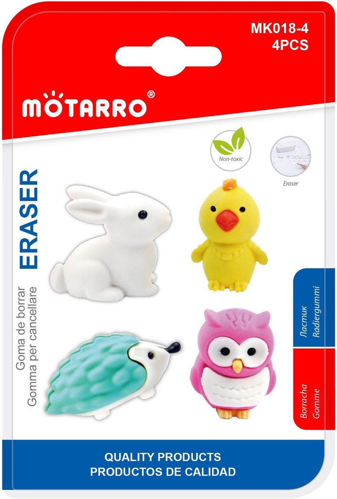 Eraser Animal Series Set of 4pcs